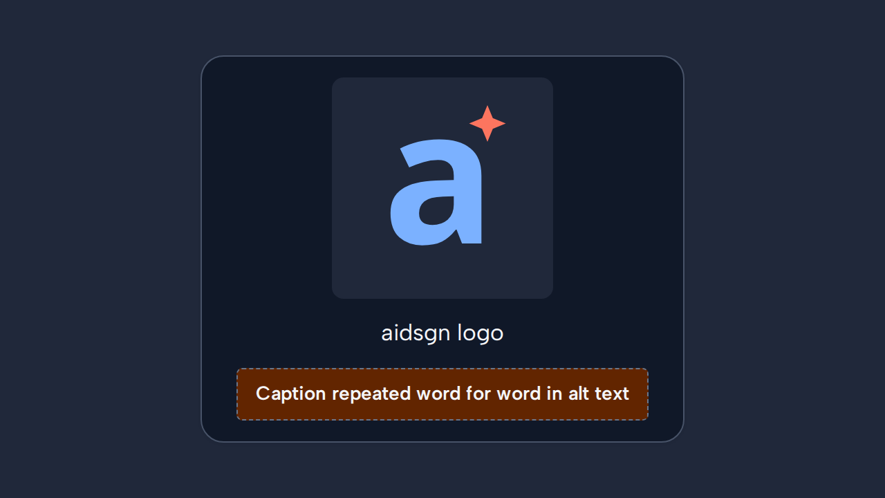 An aidsgn logo has identical aidsgn logo text shown as both alternative text and a visible caption.