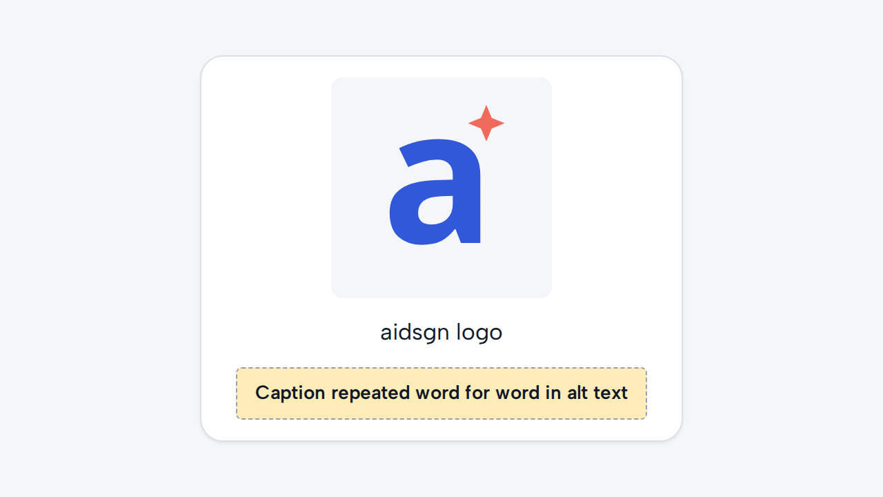 An aidsgn logo has identical aidsgn logo text shown as both alternative text and a visible caption.